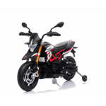 Ηλεκτροκίνητη παιδική μηχανή Licensed Aprilia Dorsoduro 900 12V σε Μαύρο - Λευκό Χρώμα 65234