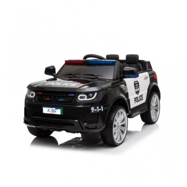 Ηλεκτροκίνητο Παιδικό Αυτοκίνητο Αστυνομίας – Περιπολικό 12V Με Μεγάφωνο Σε Μαύρο Χρώμα 937002