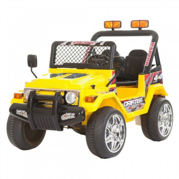 Ηλεκτροκίνητο Παιδικό Αυτοκίνητο Διθέσιο- Jeep τύπου Wrangler 12V Κίτρινο BJ618