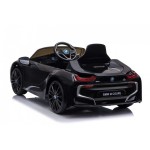 New Edition Ηλεκτροκίνητο Παιδικό Αυτοκίνητο Licensed BMW I8 με δερμάτινο κάθισμα και ελαστικά 12V Μαύρο Ε1001