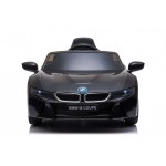 New Edition Ηλεκτροκίνητο Παιδικό Αυτοκίνητο Licensed BMW I8 με δερμάτινο κάθισμα και ελαστικά 12V Μαύρο Ε1001