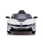 New Edition Ηλεκτροκίνητο Παιδικό Αυτοκίνητο Licensed BMW I8 με δερμάτινο κάθισμα και ελαστικά 12V Λευκό Ε1001