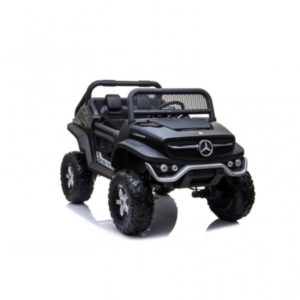 Ηλεκτροκίνητο Παιδικό Αυτοκίνητο Lecensed Mercedes Benz Unimog 12V Με δερμάτινα καθίσματα Ελαστικά EVA και οθόνη MP4 σε Μαύρο Χρώμα 564231
